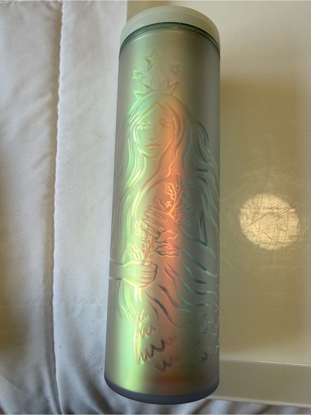 Starbucks, iridescent frosted siren cold cup tumbler rainbow hombre, Collecter